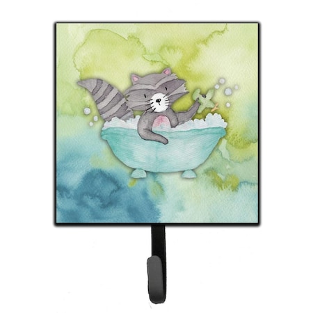 Jensendistributionservices Raccoon Bathing Watercolor Leash or Key Holder MI1711385